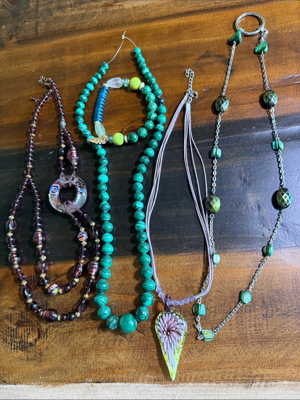 Beaded Statement Necklace Lot of 4